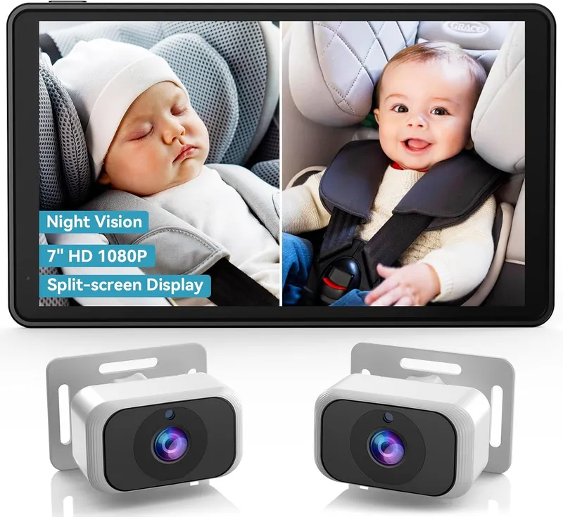 pemacom Baby Car Camera for 2-Kids
